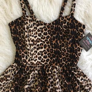 Double Trouble Leopard Retro Inspired Swing Dress